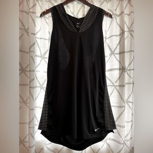 NIKE women’s swim cover up with good size large black with gray accents